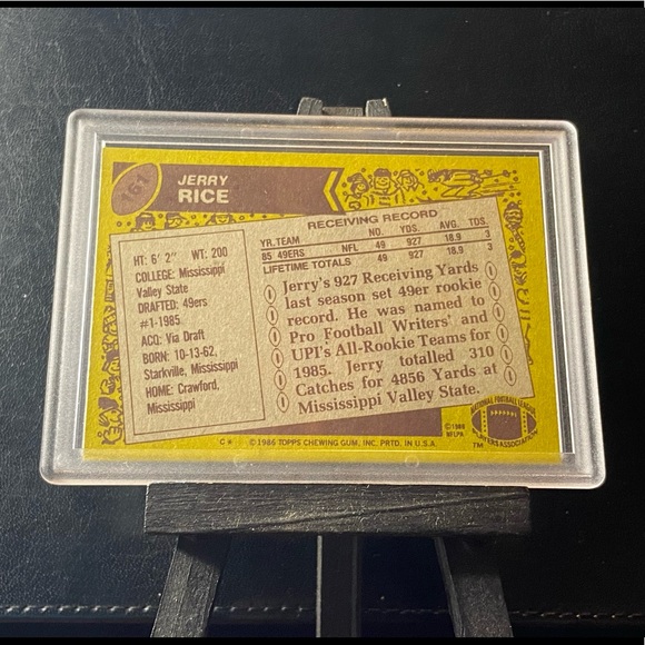 1986 Topps Jerry Rice Rookie Card HOF PSA Ready - Picture 2 of 4